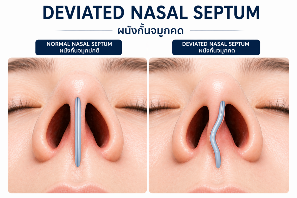 ผนังกั้นจมูกคด Deviated Nasal Septum